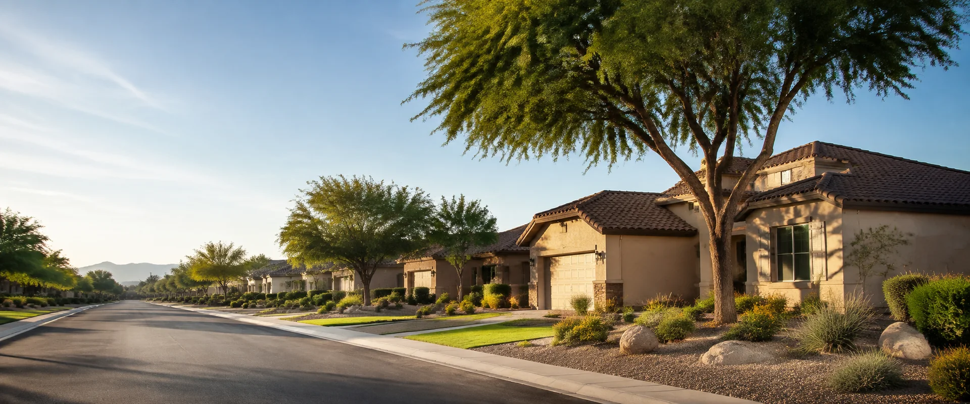AI-generated illustration inspired by Gilbert, Arizona's residential landscape