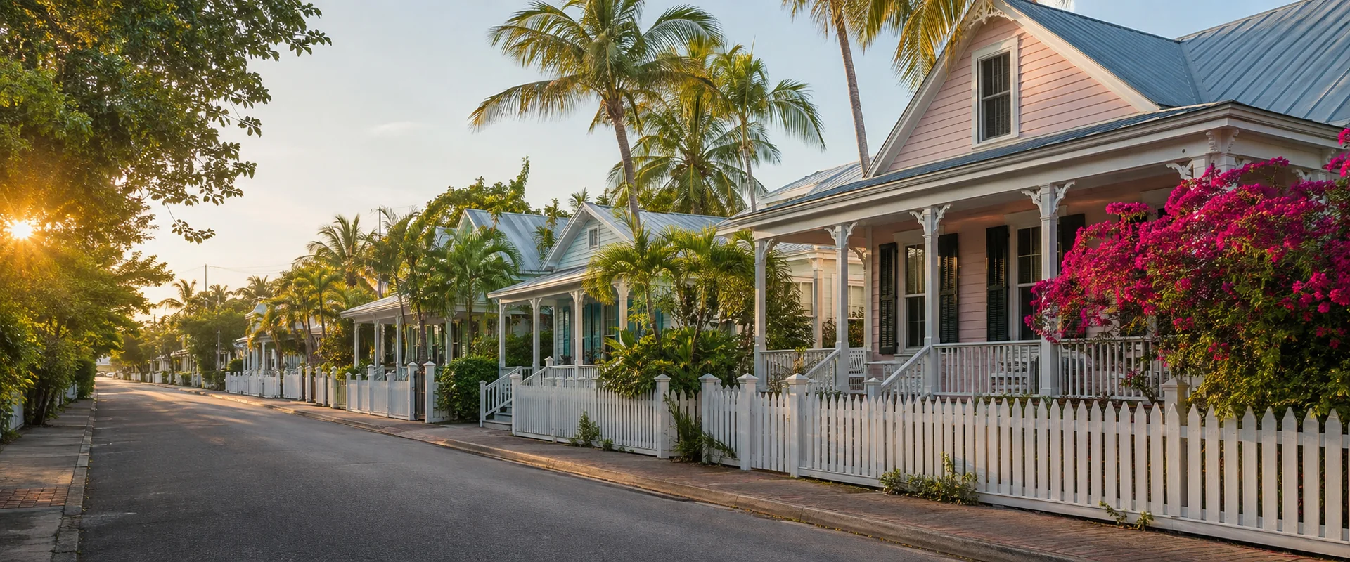 AI-generated illustration inspired by Key West, Florida's local architecture and landscape