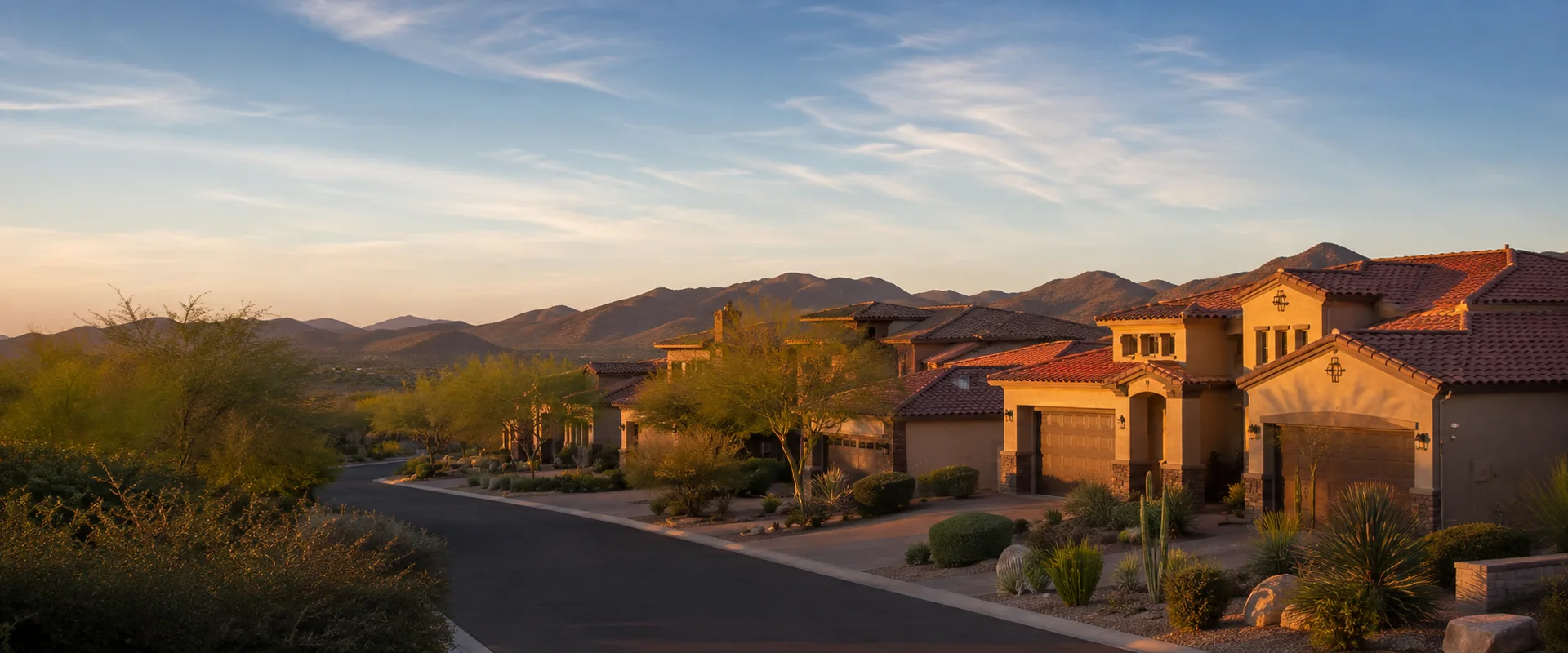 AI-generated illustration inspired by Peoria, Arizona's residential landscape