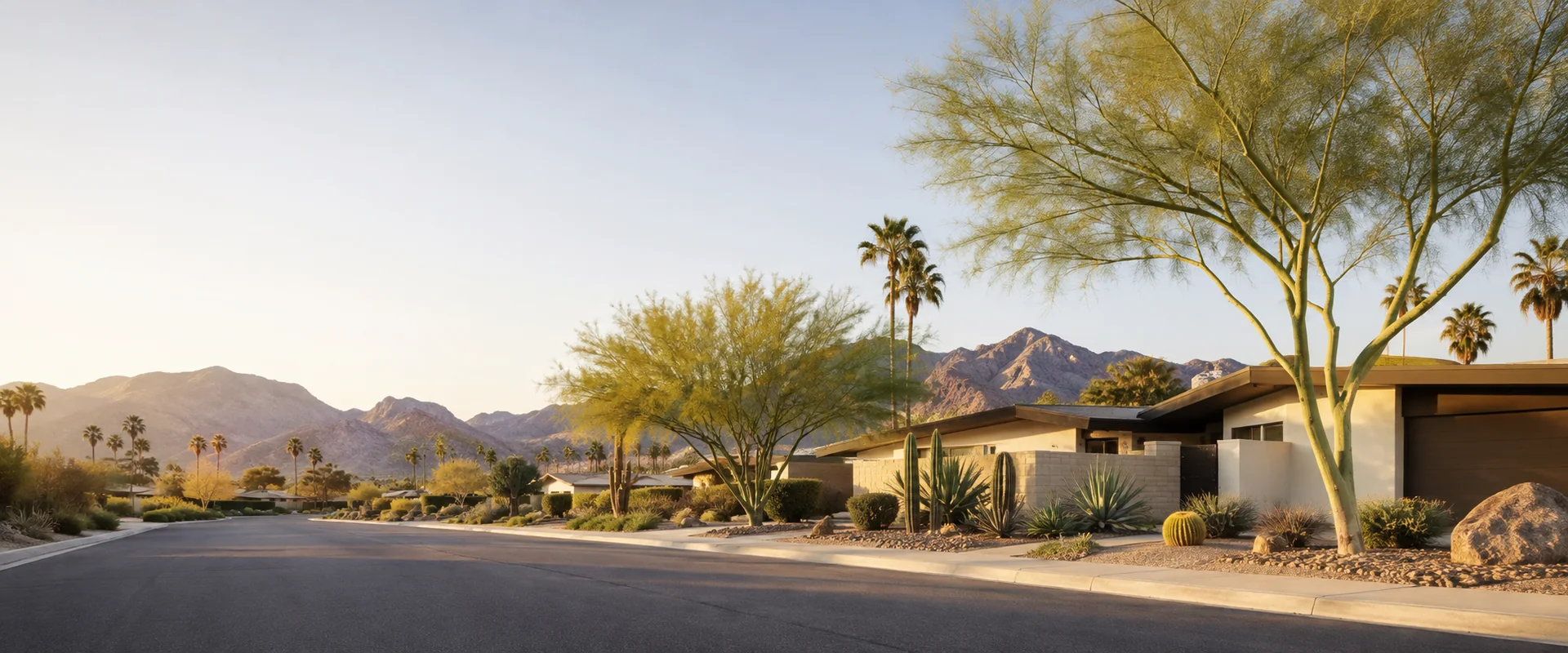 AI-generated illustration inspired by Phoenix, Arizona's residential landscape