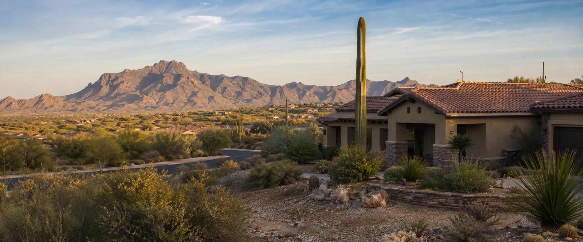 AI-generated illustration inspired by Waddell, Arizona's residential landscape